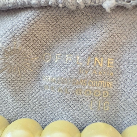 Aerie Sky Blue Seamless Crop Top - Picture 3 of 3